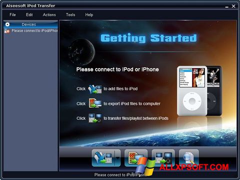 Skærmbillede iPhone PC Suite Windows XP