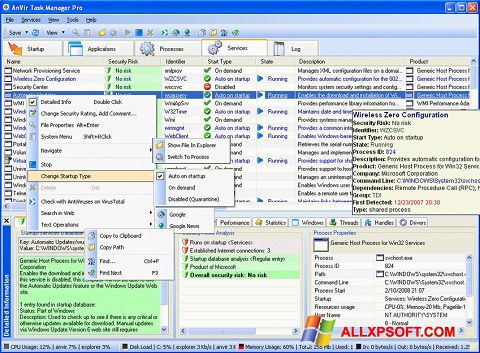 Skærmbillede AnVir Task Manager Windows XP