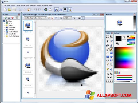 Skærmbillede IcoFX Windows XP