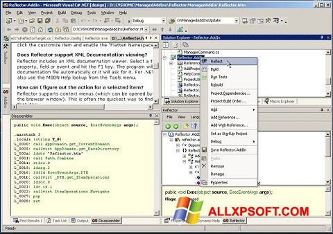 Skærmbillede Reflector Windows XP