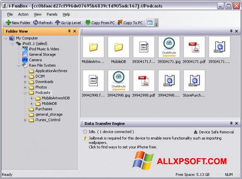 Skærmbillede iFunBox Windows XP