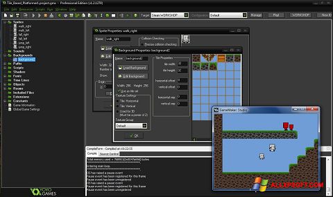 Skærmbillede GameMaker: Studio Windows XP