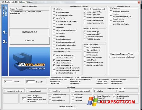 Skærmbillede 3D-Analyze Windows XP