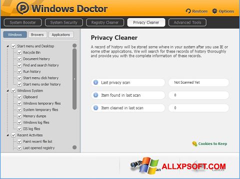 Skærmbillede Windows Doctor Windows XP