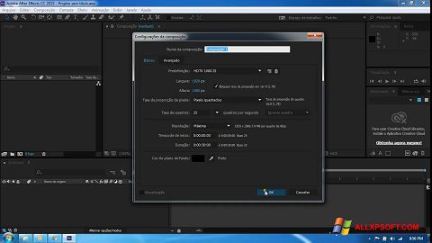 Skærmbillede Adobe After Effects CC Windows XP