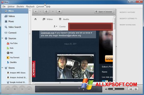 Skærmbillede Miro Windows XP