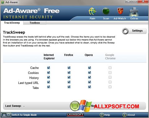 Skærmbillede Ad-Aware Windows XP