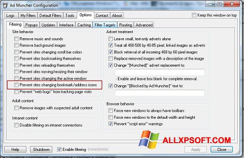 Skærmbillede Ad Muncher Windows XP