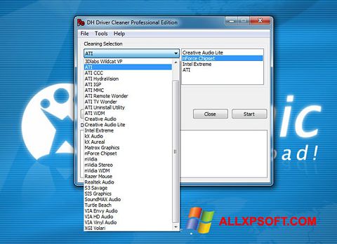 Skærmbillede Driver Cleaner Windows XP