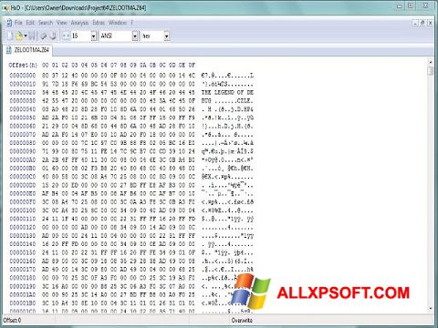 Skærmbillede HxD Hex Editor Windows XP
