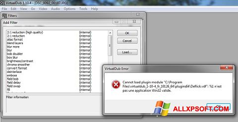 Skærmbillede VirtualDub Windows XP