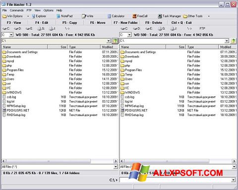 Skærmbillede File Master Windows XP