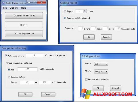 Skærmbillede GS Auto Clicker Windows XP