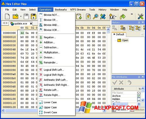 Skærmbillede Hex Editor Neo Windows XP