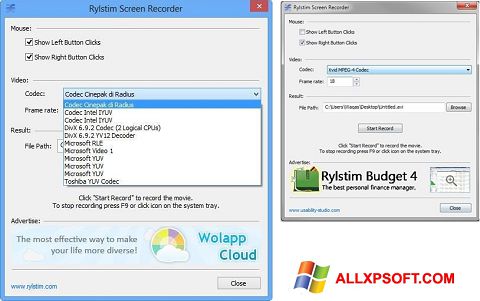 Skærmbillede Rylstim Screen Recorder Windows XP