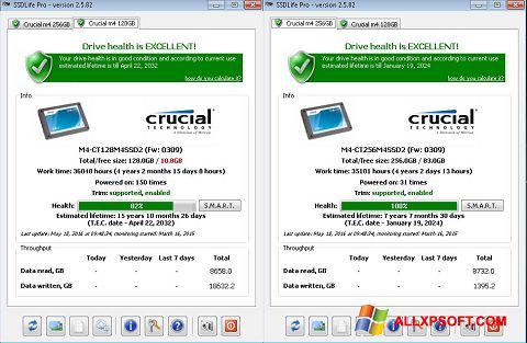 Skærmbillede SSDLife Windows XP