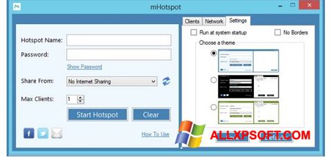 Skærmbillede mHotspot Windows XP