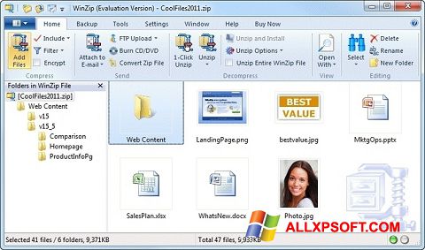 Skærmbillede WinZip Windows XP