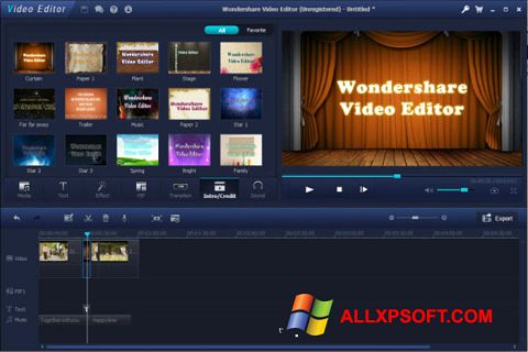 Skærmbillede Wondershare Video Editor Windows XP