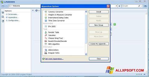 Skærmbillede Lingoes Windows XP