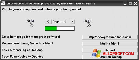 Skærmbillede Funny Voice Windows XP