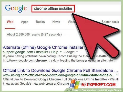 Skærmbillede Google Chrome Offline Installer Windows XP