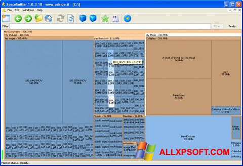 Skærmbillede SpaceSniffer Windows XP