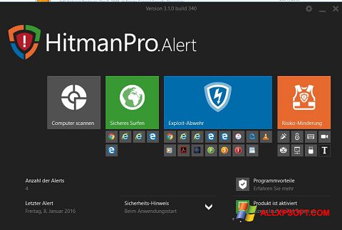 Skærmbillede HitmanPro Windows XP