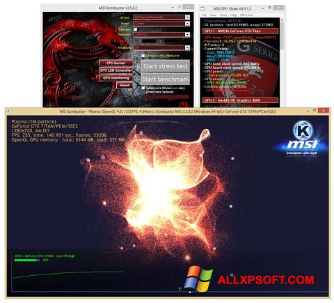 Skærmbillede MSI Kombustor Windows XP