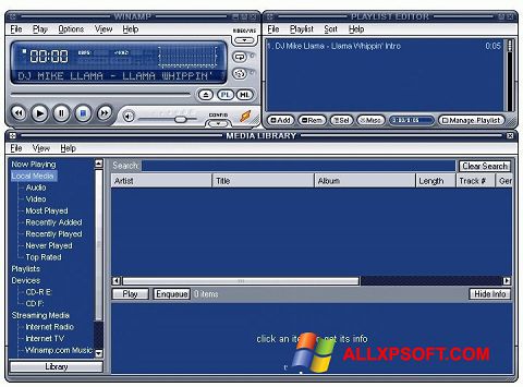 Skærmbillede Winamp Lite Windows XP