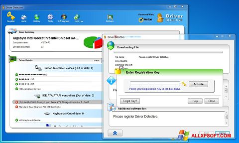 Skærmbillede Driver Detective Windows XP