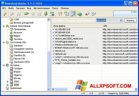 Skærmbillede Download Master Windows XP