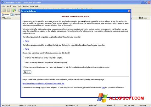Skærmbillede CommView for WiFi Windows XP