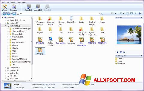 Skærmbillede Magic Photo Recovery Windows XP