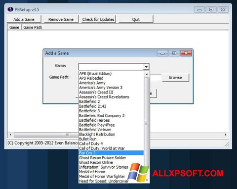 Skærmbillede PunkBuster Windows XP