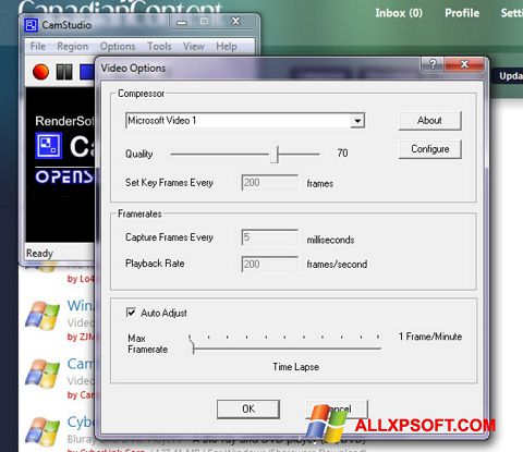 Skærmbillede CamStudio Windows XP