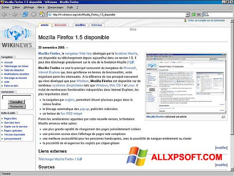 Skærmbillede Mozilla Firefox Windows XP