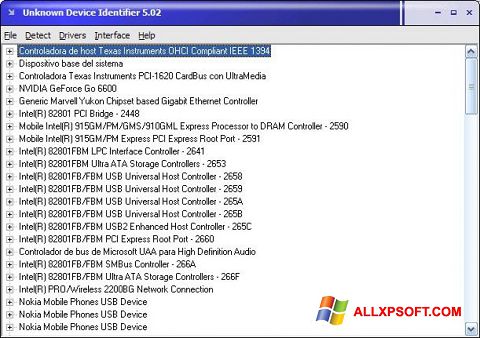 Skærmbillede Unknown Device Identifier Windows XP