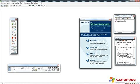 Skærmbillede Macromedia Dreamweaver Windows XP
