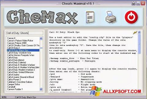Skærmbillede CheMax Windows XP
