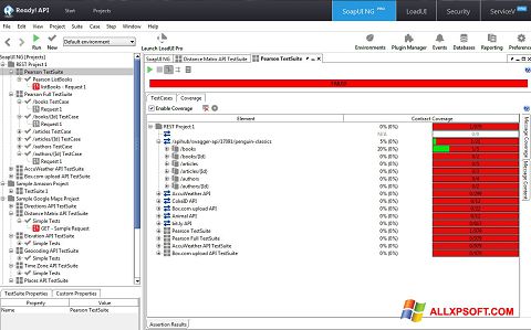 Skærmbillede SoapUI Windows XP