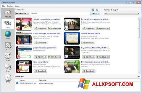 Skærmbillede VDownloader Windows XP