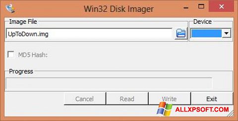 Skærmbillede Win32 Disk Imager Windows XP