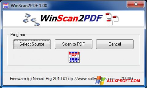 Skærmbillede WinScan2PDF Windows XP
