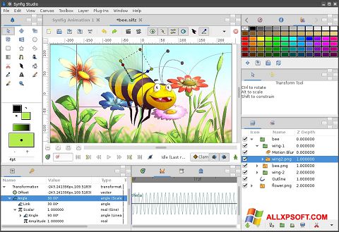 Skærmbillede Synfig Studio Windows XP