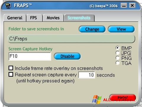 Skærmbillede Fraps Windows XP
