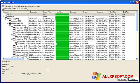 Skærmbillede Process Monitor Windows XP