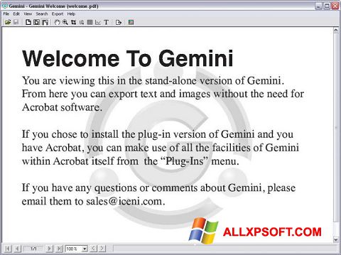 Skærmbillede Gemini Windows XP