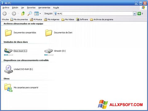 Skærmbillede Vista Drive Icon Windows XP