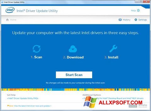 Skærmbillede Intel Driver Update Utility Windows XP